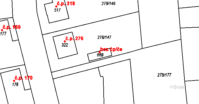 Nezvěstice 147132711 na parcele st. 669 v KÚ Nezvěstice, Katastrální mapa