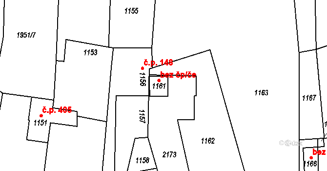 Týnec nad Labem 2479711 na parcele st. 1161 v KÚ Týnec nad Labem, Katastrální mapa