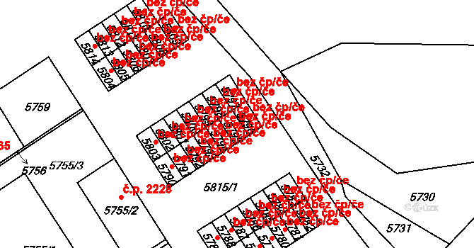 Žďár nad Sázavou 40758711 na parcele st. 5795 v KÚ Město Žďár, Katastrální mapa