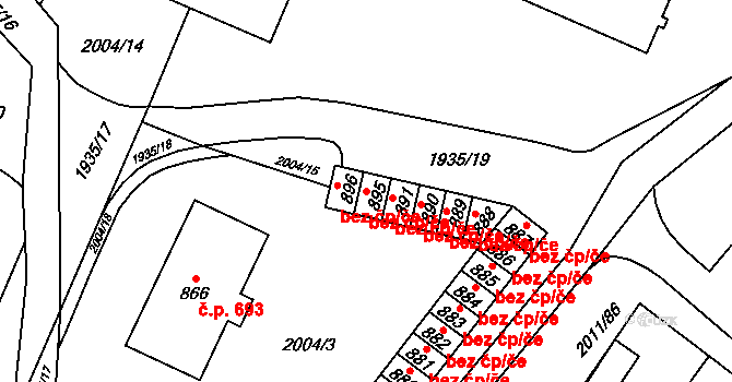 Rtyně v Podkrkonoší 42691711 na parcele st. 895 v KÚ Rtyně v Podkrkonoší, Katastrální mapa