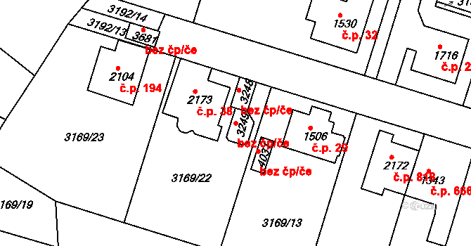 Lanškroun 45517711 na parcele st. 3249 v KÚ Lanškroun, Katastrální mapa