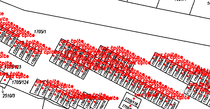 Liberec 47146711 na parcele st. 1705/59 v KÚ Starý Harcov, Katastrální mapa