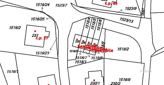 Výprachtice 48642711 na parcele st. 229 v KÚ Koburk, Katastrální mapa