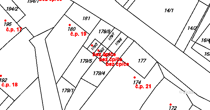 Kyjovice 82002711 na parcele st. 178 v KÚ Kyjovice, Katastrální mapa