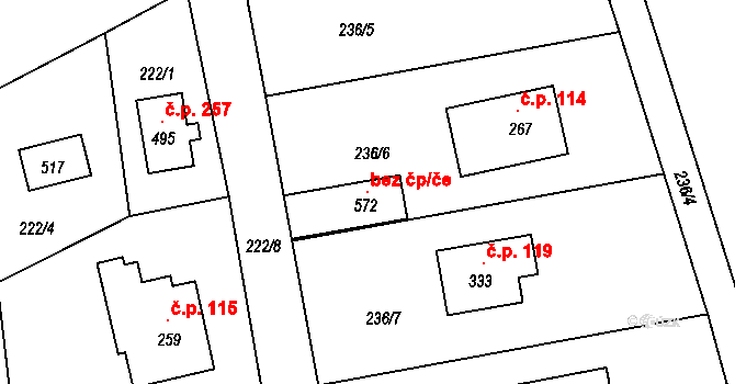 Jíloviště 120878712 na parcele st. 572 v KÚ Jíloviště, Katastrální mapa