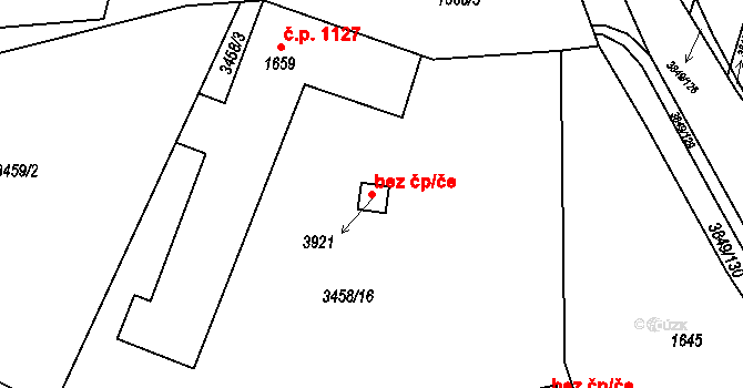 Kunovice 38797712 na parcele st. 3921 v KÚ Kunovice u Uherského Hradiště, Katastrální mapa