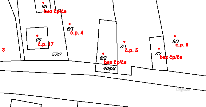 Ostrov 42835712 na parcele st. 6/2 v KÚ Ostrov, Katastrální mapa