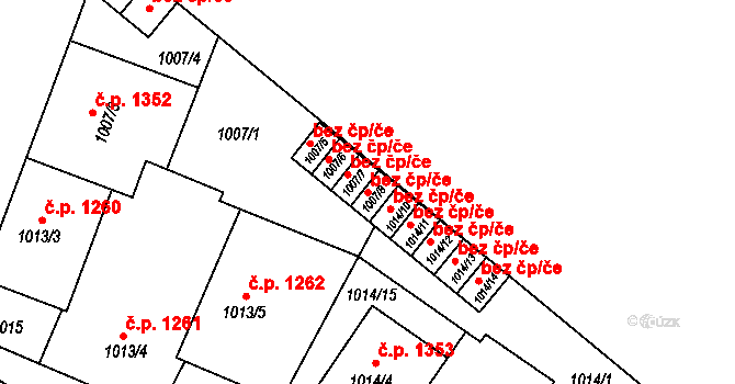 Opava 43790712 na parcele st. 1007/8 v KÚ Opava-Předměstí, Katastrální mapa