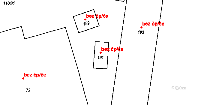 Sytno 44102712 na parcele st. 191 v KÚ Sytno, Katastrální mapa