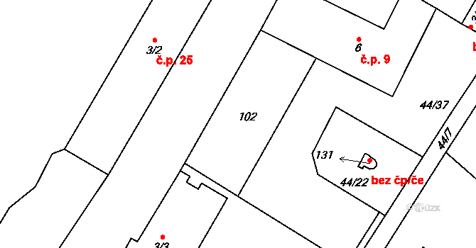Josefův Důl 45294712 na parcele st. 3/5 v KÚ Josefův Důl u Mladé Boleslavi, Katastrální mapa