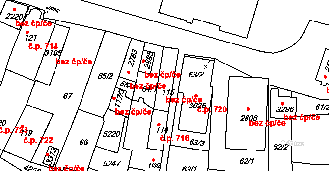 Moravské Budějovice 46538712 na parcele st. 115 v KÚ Moravské Budějovice, Katastrální mapa