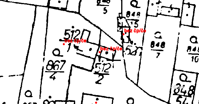 Osek 47238712 na parcele st. 512/2 v KÚ Osek u Rokycan, Katastrální mapa