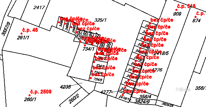 Rakovník 47765712 na parcele st. 2599 v KÚ Rakovník, Katastrální mapa