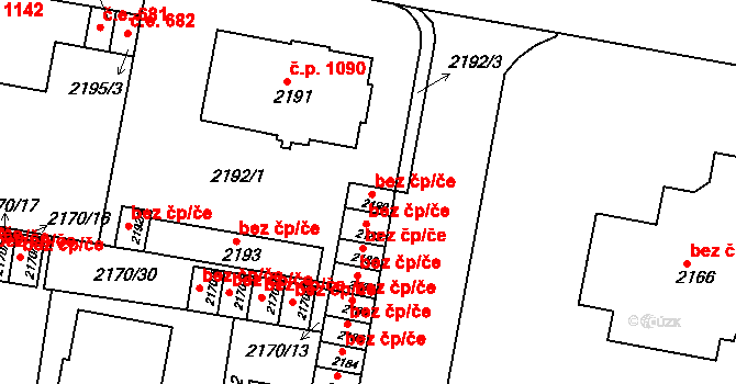 Tachov 48627712 na parcele st. 2190 v KÚ Tachov, Katastrální mapa