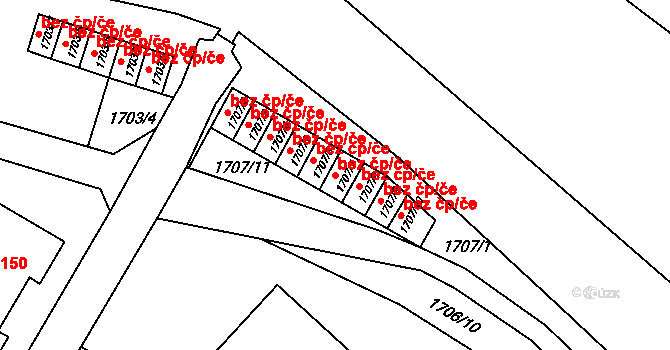 Semily 50084712 na parcele st. 1707/7 v KÚ Semily, Katastrální mapa