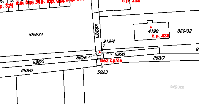 Trutnov 89747712 na parcele st. 5925 v KÚ Trutnov, Katastrální mapa