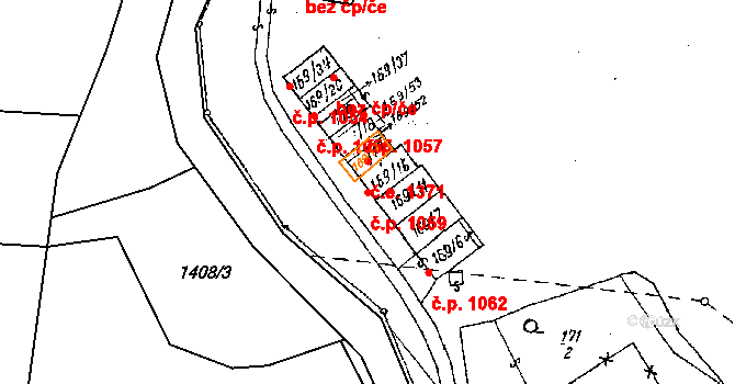 Dobšice 1059 na parcele st. 169/16 v KÚ Dobšice u Znojma, Katastrální mapa