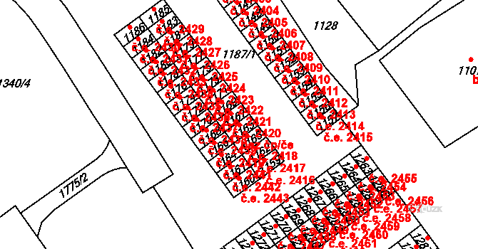Trmice 38852713 na parcele st. 1165 v KÚ Trmice, Katastrální mapa