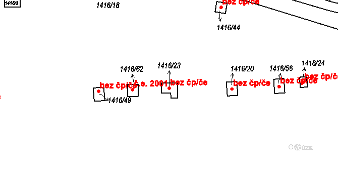 Šenov u Nového Jičína 43225713 na parcele st. 1416/23 v KÚ Šenov u Nového Jičína, Katastrální mapa