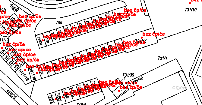 Jablonec nad Nisou 44232713 na parcele st. 731/15 v KÚ Mšeno nad Nisou, Katastrální mapa