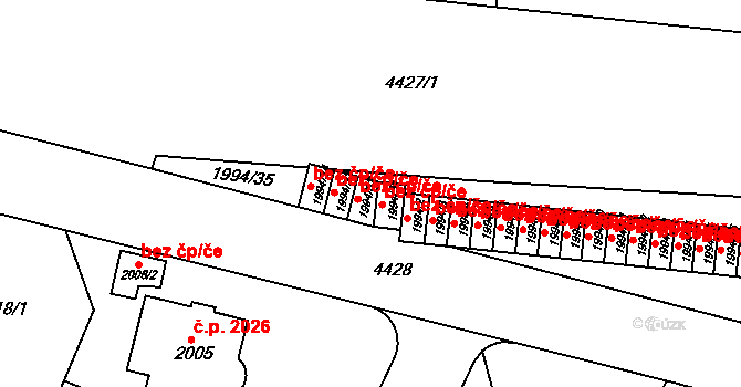 Teplice 45123713 na parcele st. 1994/31 v KÚ Teplice, Katastrální mapa