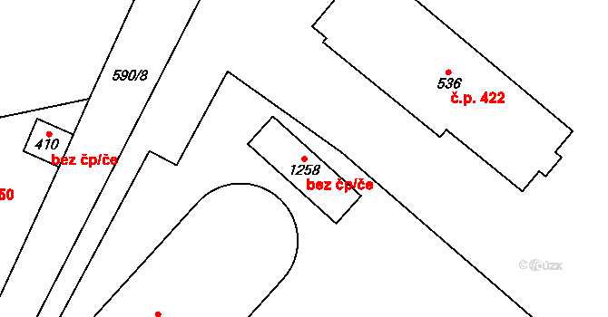 Líbeznice 87273713 na parcele st. 1258 v KÚ Líbeznice, Katastrální mapa