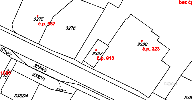 Smržovka 813 na parcele st. 3337 v KÚ Smržovka, Katastrální mapa