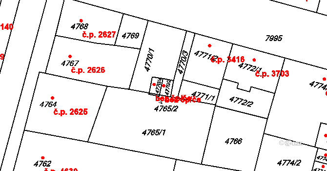 Prostějov 42140714 na parcele st. 4770/2 v KÚ Prostějov, Katastrální mapa