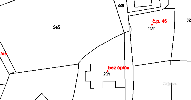 Bojanovice 47452714 na parcele st. 29/1 v KÚ Bojanovice u Znojma, Katastrální mapa