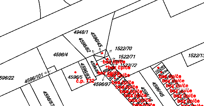 Vysoké Mýto 48511714 na parcele st. 4596/82 v KÚ Vysoké Mýto, Katastrální mapa