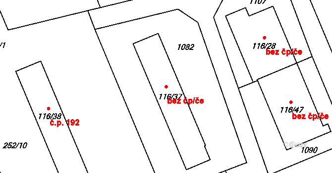 Rychnov nad Kněžnou 49419714 na parcele st. 116/37 v KÚ Dlouhá Ves u Rychnova nad Kněžnou, Katastrální mapa