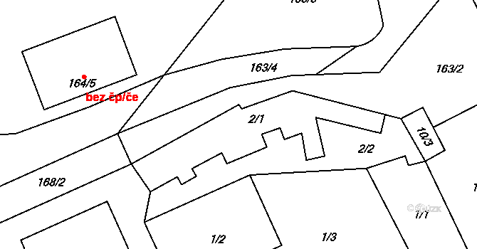 Henčov 1, Jihlava na parcele st. 2/1 v KÚ Henčov, Katastrální mapa