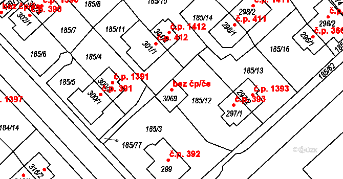 Sezimovo Ústí 40916715 na parcele st. 3069 v KÚ Sezimovo Ústí, Katastrální mapa