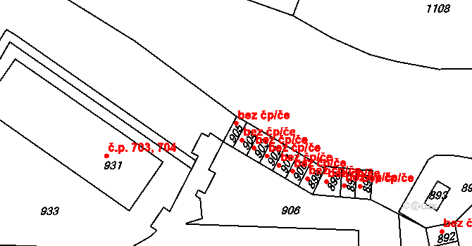 Brumov-Bylnice 44741715 na parcele st. 905 v KÚ Brumov, Katastrální mapa