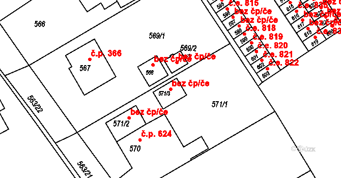 Kopřivnice 44868715 na parcele st. 571/3 v KÚ Kopřivnice, Katastrální mapa