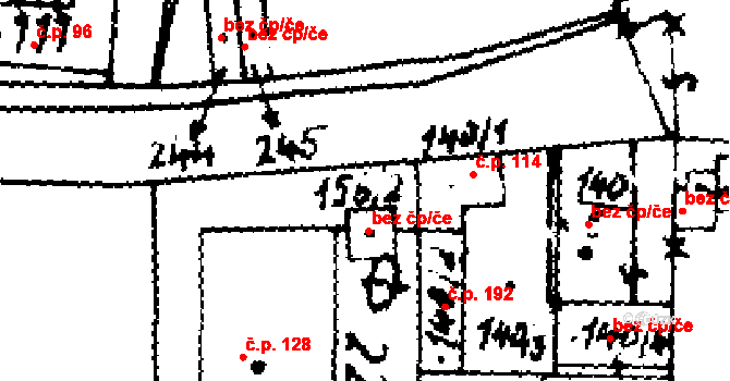 Klobuky 45348715 na parcele st. 156/2 v KÚ Klobuky, Katastrální mapa