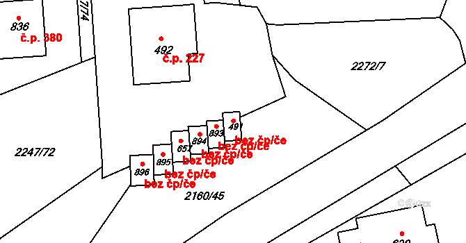 Horní Lideč 45626715 na parcele st. 491 v KÚ Horní Lideč, Katastrální mapa