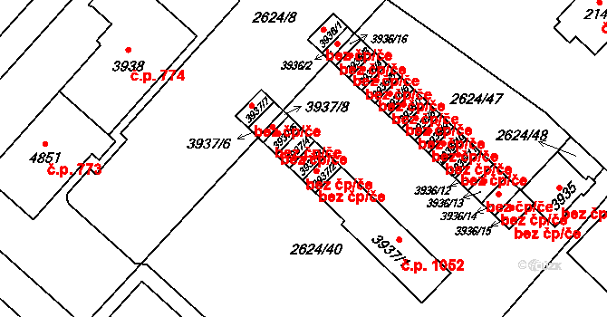 Kolín 46083715 na parcele st. 3937/3 v KÚ Kolín, Katastrální mapa