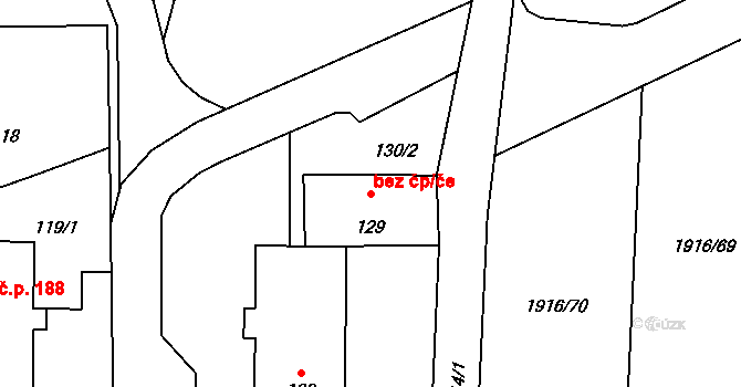 Suchdol nad Odrou 47333715 na parcele st. 129 v KÚ Suchdol nad Odrou, Katastrální mapa