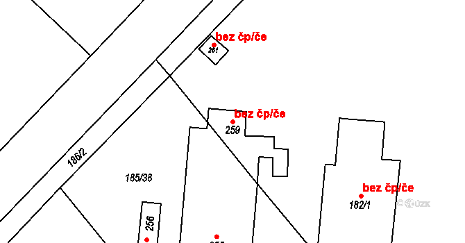 Znojmo 47472715 na parcele st. 259 v KÚ Mramotice, Katastrální mapa