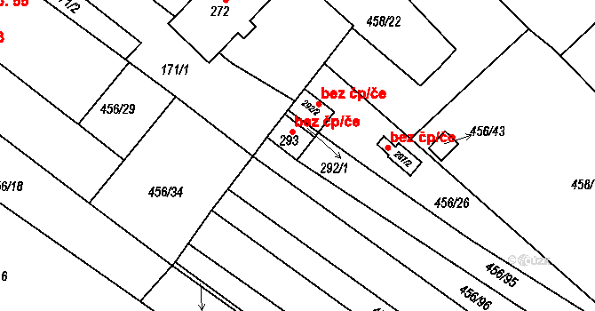 Janov 47958715 na parcele st. 292/1 v KÚ Janov, Katastrální mapa