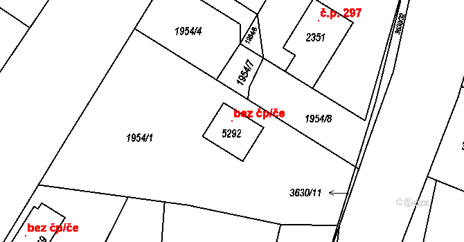 Rožnov pod Radhoštěm 115132716 na parcele st. 5292 v KÚ Rožnov pod Radhoštěm, Katastrální mapa