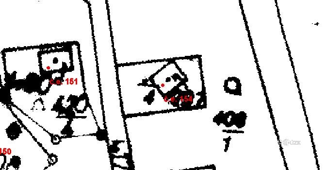 Radošov 154, Kyselka na parcele st. 297 v KÚ Radošov u Kyselky, Katastrální mapa
