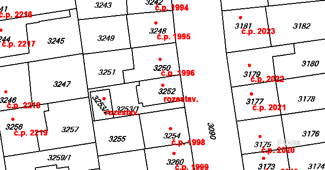 Žižkov 1997, Praha, Katastrální mapa