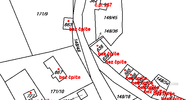 Bochov 39670716 na parcele st. 638 v KÚ Bochov, Katastrální mapa
