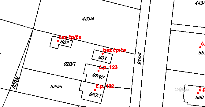 Hradec Králové 40305716 na parcele st. 803 v KÚ Svobodné Dvory, Katastrální mapa