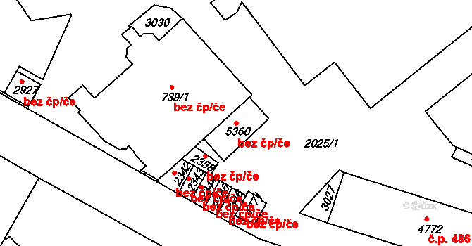Trutnov 44981716 na parcele st. 5360 v KÚ Trutnov, Katastrální mapa