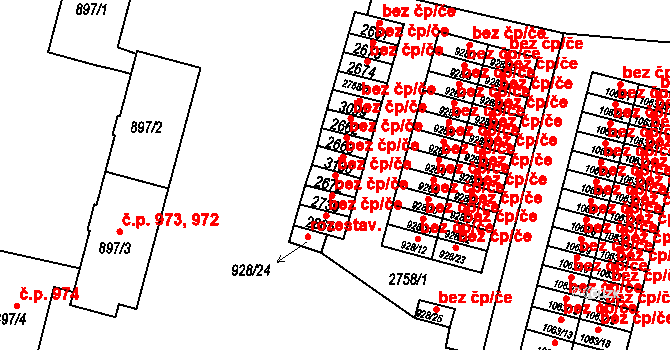 Ostrov 45843716 na parcele st. 2672 v KÚ Ostrov nad Ohří, Katastrální mapa