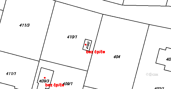 Frýdek-Místek 46456716 na parcele st. 410/2 v KÚ Chlebovice, Katastrální mapa
