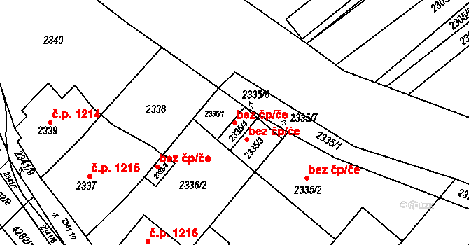 Moravský Krumlov 48111716 na parcele st. 2335/4 v KÚ Moravský Krumlov, Katastrální mapa